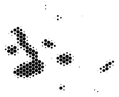 Nokta yarı ton Galapagos Adaları Haritası