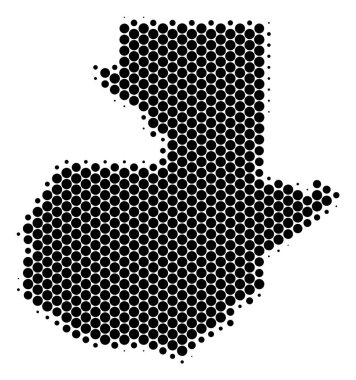 Nokta yarı ton Guatemala Haritası