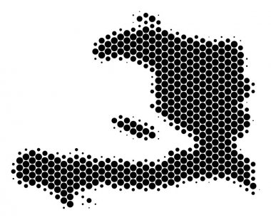 Nokta yarı ton Haiti Haritası