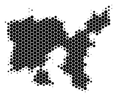 Nokta yarı ton Limnos Yunan Adası Haritası