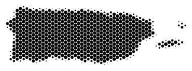 Nokta yarı ton Puerto Rico harita