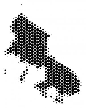 Nokta yarı ton Skyros Yunan Adası Haritası