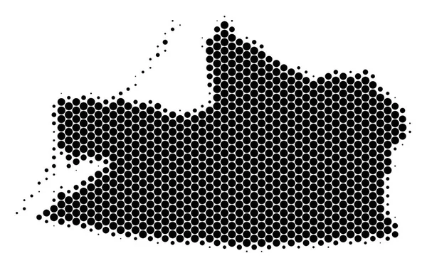 点半色调加里宁格勒区域地图 — 图库矢量图片