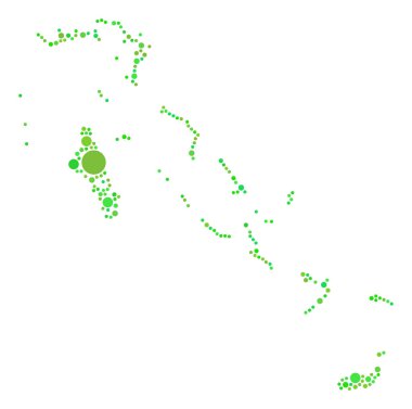 Mozaik nokta Bahama Adaları Haritası