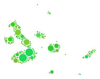 Kolaj çevrelerin Galapagos Adaları Haritası