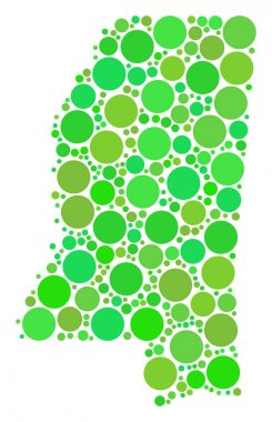 Mississippi State harita kompozisyon çevrelerin