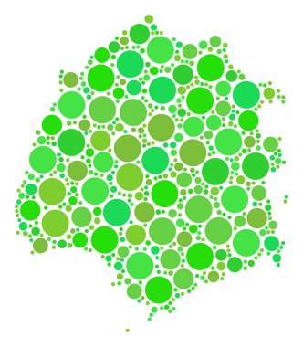 Thassos Yunan Adası harita kolaj çevrelerin