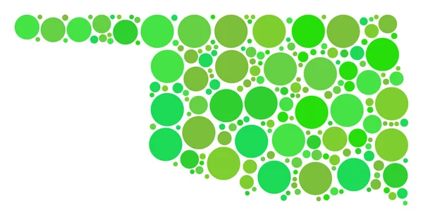 Oklahoma State Map Composición de puntos — Vector de stock