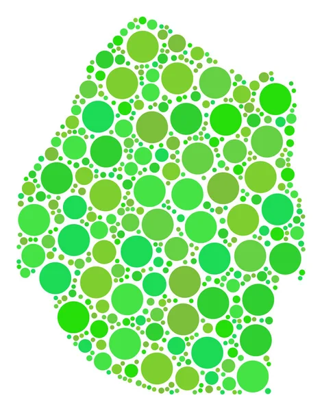 Suazilândia Mapa Colagem de Pontos —  Vetores de Stock