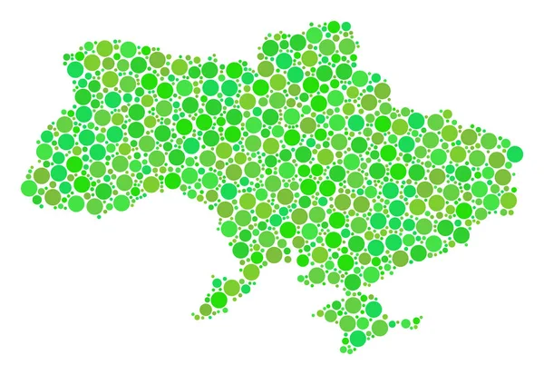 Mapa Ukrajina Krym složení kruhů — Stockový vektor