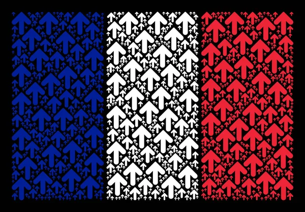 France Drapeau Mosaïque de direction des flèches Articles — Image vectorielle