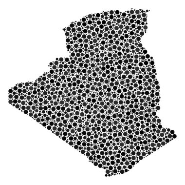 Cezayir harita mozaik Küre