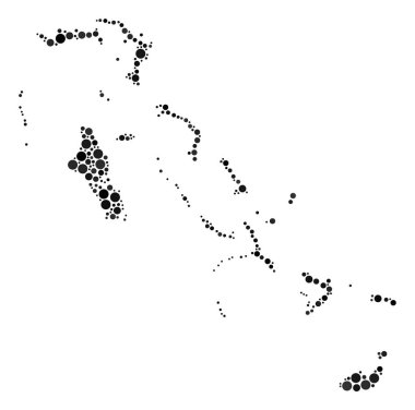 Kompozisyon nokta Bahama Adaları Haritası