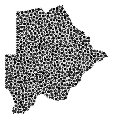 Botsvana Haritası mozaik Küre