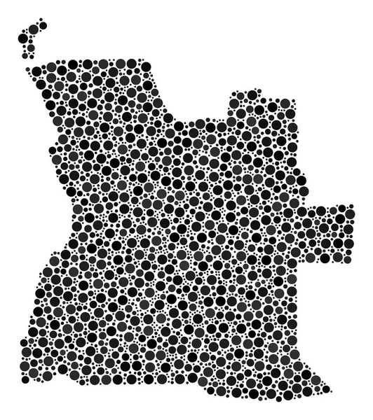 Angola Mapa Composición de puntos — Archivo Imágenes Vectoriales