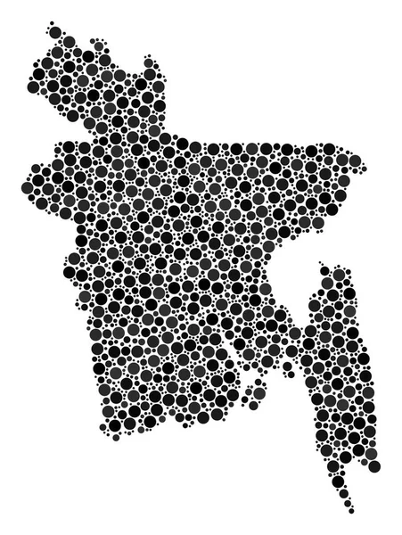 Bangladesh Mapa Composición de las Esferas — Archivo Imágenes Vectoriales