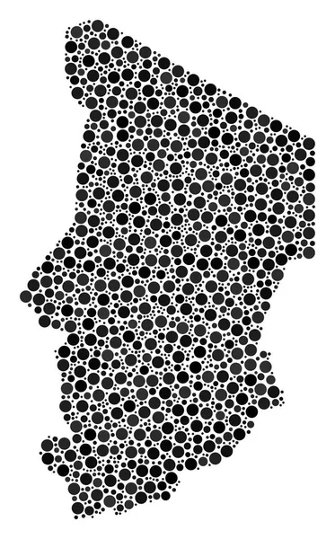 乍得地图组成的球体 — 图库矢量图片