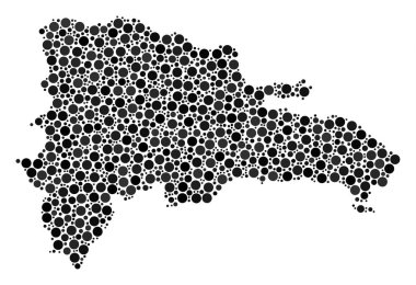 Dominik Cumhuriyeti harita kompozisyon küre