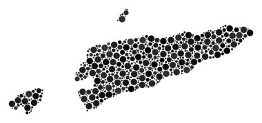 Doğu Timour harita kolaj çevrelerin