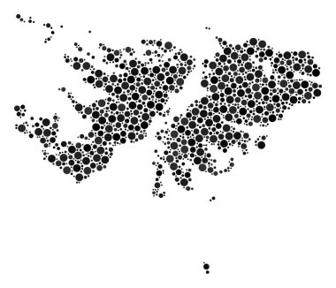 Kolaj nokta Falkland Adaları Haritası