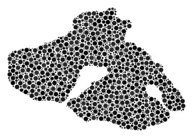 Yunan midilli (ada) harita kolaj nokta