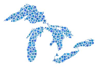 Kolaj küre büyük göller Haritası