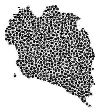 Koh Samui Tayland Adası harita mozaik Küre