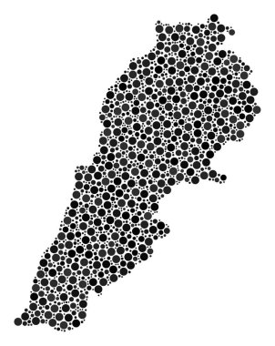 Lübnan harita kompozisyon nokta