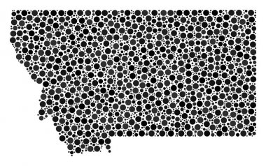 Montana Eyaleti harita mozaik Küre