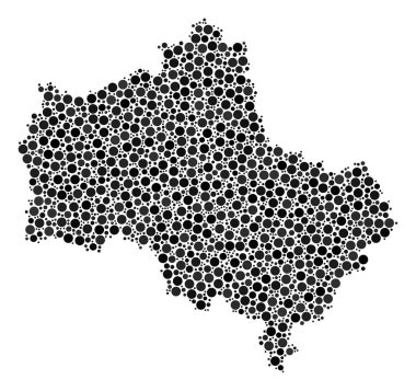 Moskova Oblast harita mozaik çevrelerin