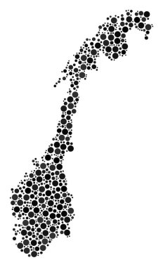 Norveç harita kolaj çevrelerin