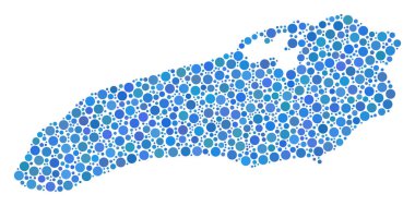 Ontario Gölü harita kolaj Küre