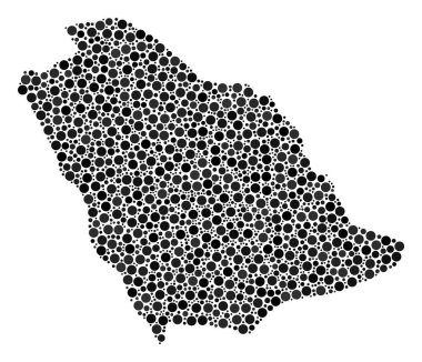 Suudi Arabistan harita mozaik çevrelerin