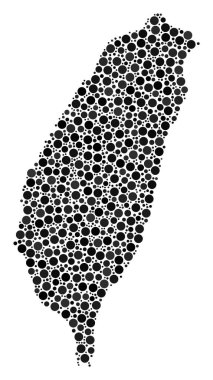 Tayvan Adası harita kompozisyon küre