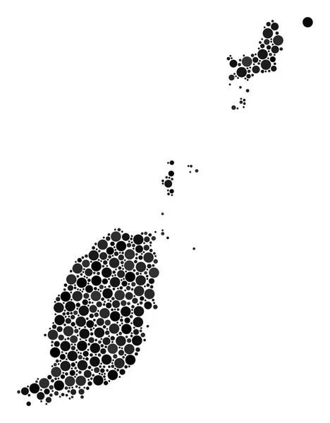 Grenada Mappa Mosaic of Dots — Vettoriale Stock