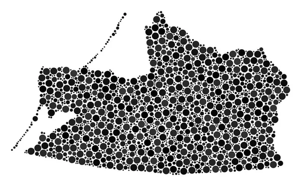 Kaliningrad Region Map Collage of Dots — Stock Vector