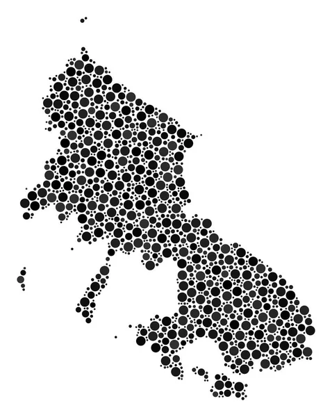 Skyros Mapa da ilha grega Mosaico dos pontos — Vetor de Stock