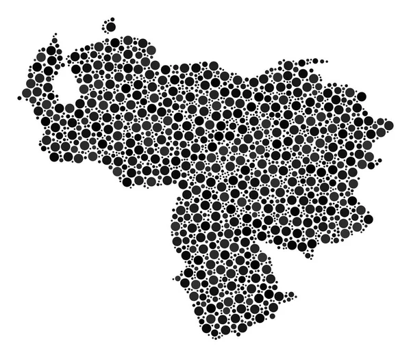 Venezuela Map Collage of Spheres — Stock Vector