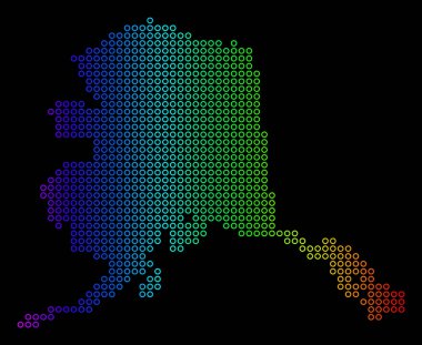 Renkli Alaska harita