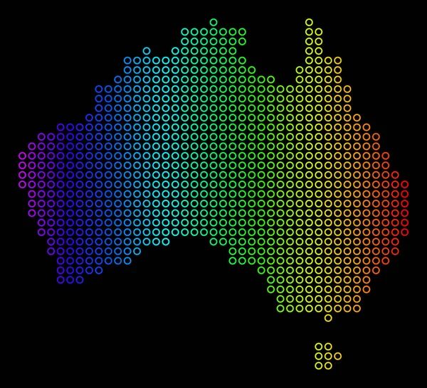 Färgade Australien karta — Stock vektor