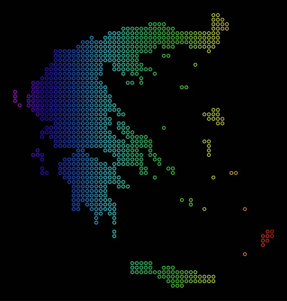 Carte de la Grèce colorée — Image vectorielle