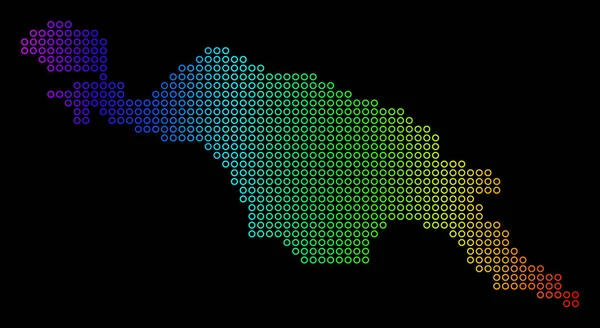 Espectro Isla de Nueva Guinea Mapa — Archivo Imágenes Vectoriales