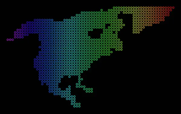 Spectrum Noord-Amerika kaart — Stockvector