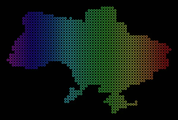 Χάρτης Ουκρανίας φάσματος με Κριμαία — Διανυσματικό Αρχείο