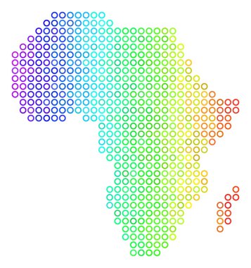 Parlak küre nokta Afrika harita