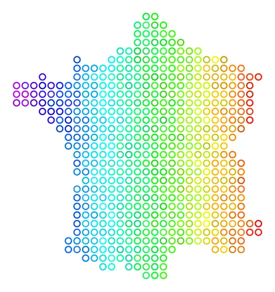 Карта спектра Cirle Dot France — стоковый вектор