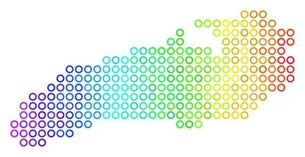 Mapa do lago Spectral Sphere Dot Ontario —  Vetores de Stock