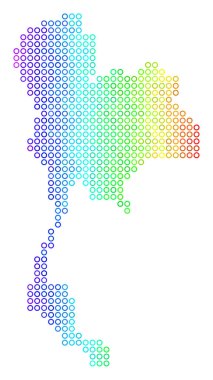 Spektral Cirle nokta Tayland Haritası