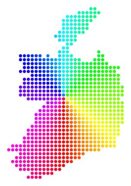 Parlak küre nokta İrlanda Cumhuriyeti harita