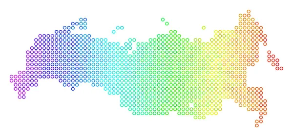 Spectrum Sphere Dot Rusia Mapa — Vector de stock